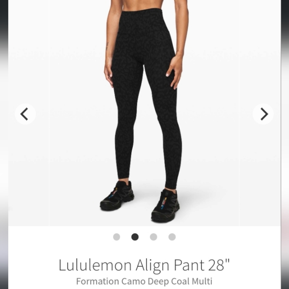 🍋 LULULEMON 🍋 Align 28" black Cheetah camo Size 8 formation camo deep - Picture 11 of 16